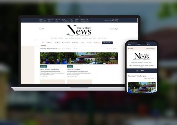 The Village News website on laptop and phone
